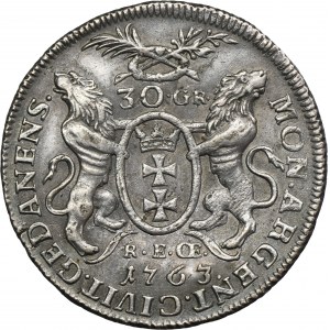 Augustus III of Poland, 30 Groschen Danzig 1763 REOE