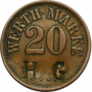 Trzciniec, Hirschfelde Grube, 20 Pfennig