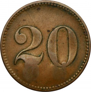 Trzciniec, Hirschfelde Grube, 20 Pfennig