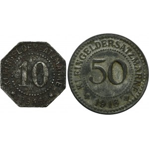 Set, Schneidemühl, 10 Pfennig and 50 Pfennig 1916 (2 pcs.)