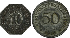 Set, Schneidemühl, 10 Pfennig and 50 Pfennig 1916 (2 pcs.)