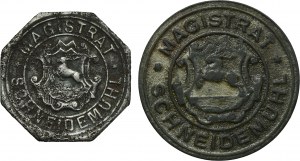 Set, Schneidemühl, 10 Pfennig and 50 Pfennig 1916 (2 pcs.)