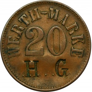 Trzciniec, Hirschfelde Grube, 20 Pfennig