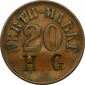 Trzciniec, Hirschfelde Grube, 20 Pfennig