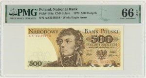 500 złotych 1974 - AA - PMG 66 EPQ