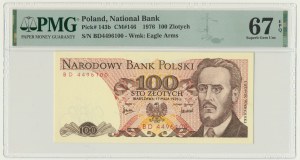 100 złotych 1976 - BD - PMG 67 EPQ - BARDZO RZADKIE