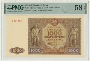 1.000 złotych 1946 - G - PMG 58 EPQ