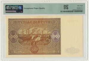 1.000 złotych 1946 - G - PMG 58 EPQ