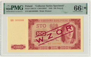 100 złotych 1948 - WZÓR - KR - PMG 66 EPQ ★