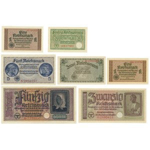 Germany, set 50 Reichspfennig-50 Reichsmark (1939-44)(7 pcs.)
