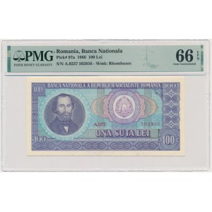 Rumunia, 100 lei 1966 - PMG 66 EPQ