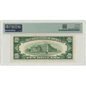 USA, Green Seal, Chicago, 10 dolarów 1934 - Clark & Snyder - PMG 58