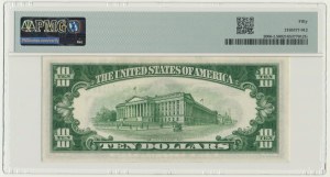 USA, Green Seal, San Francisco, 10 Dollars 1934 - Julian & Morgenthau - PMG 50