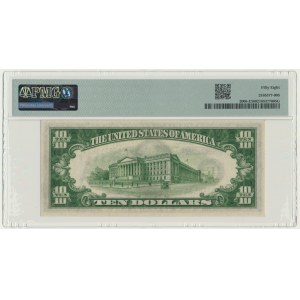 USA, Green Seal, Richmond, 10 dolarów 1934 - Julian & Morgenthau - PMG 58