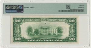 USA, Green Seal, St. Louis, 20 Dollars 1934 - Julian & Morgenthau - PMG 55