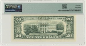 USA, Green Seal, Richmond, 20 Dollars 1990 ★ - Villalpando & Brady - replacement - PMG 58
