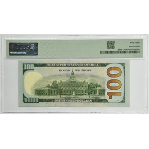 USA, Green Seal, Chicago, 100 dolarów 2013 ★ - Rios & Lew - seria zastępcza - PMG 58