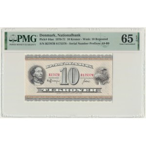 Denmark, 10 Kroner 1970-71 - PMG 65 EPQ