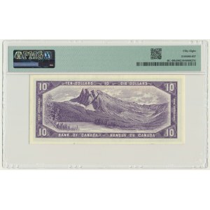 Canada, 10 Dollars 1954 - PMG 58