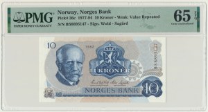 Norway, 10 Kroner 1982 - PMG 65 EPQ