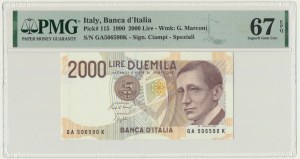 Italy, 5.000 Lire 1990 - PMG 67 EPQ