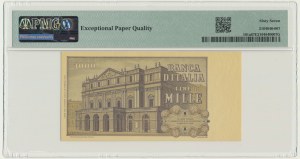 Italie, 1 000 lires 1969 - PMG 67 EPQ - faible numéro de série