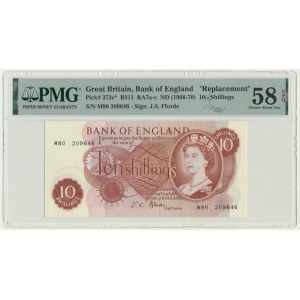 Wielka Brytania, 10 szylingów (1966-1970) - PMG 58 EPQ - seria zastępcza