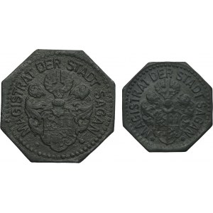 Sagan, 5 Pfennig and 50 Pfennig (2 pcs.)