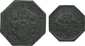 Sagan, 5 Pfennig and 50 Pfennig (2 pcs.)