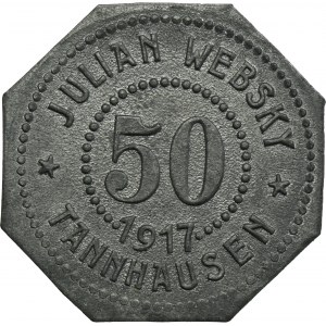 Tannhausen, Julian Websky Flax Spinning Mill, 50 Pfennig 1917