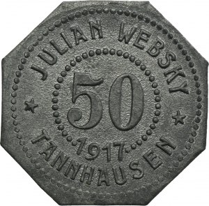 Tannhausen, Julian Websky Flax Spinning Mill, 50 Pfennig 1917