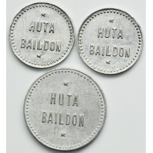 Set, Kattowitz, Domb, Baildon Hutte, Notgeld, 5-50 Groschen (3 pcs.)