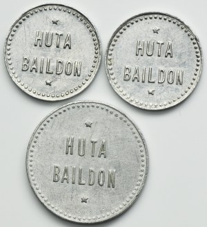 Set, Kattowitz, Domb, Baildon Hutte, Notgeld, 5-50 Groschen (3 pcs.)