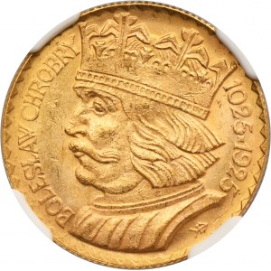 20 złotych 1925 Chrobry - NGC MS63