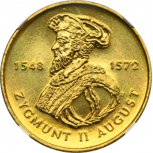 2 złote 1996 Zygmunt II August - NGC MS67