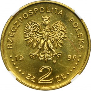 2 złote 1996 Zygmunt II August - NGC MS67