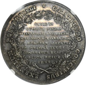 Poniatowski, Targowica Thaler 1793 - NGC MS62 - ex. Karolina Collection