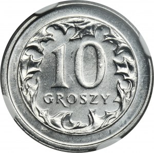PRÓBA ALUMINIUM, 10 groszy 2006 - NGC MS64 - RZADKIE