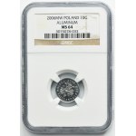 PRÓBA ALUMINIUM, 10 groszy 2006 - NGC MS64 - RZADKIE