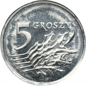 PRÓBA ALUMINIUM, 5 groszy 2005 - GCN MS62 - BARDZO RZADKIE