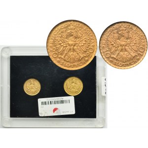 Zestaw, 10 i 20 złotych 1925 Chrobry (2 szt.)