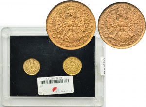 Set, 10 and 20 gold 1925 Chrobry (2 pieces).