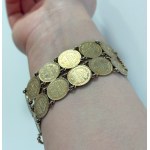 Bracelet made of 12 Russian 5 Kopeck coins from 1853-1862