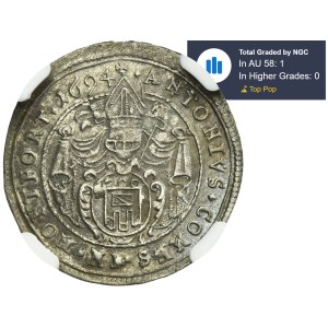 Germany, County of Montfort, Anthony III, 4 Kreuzer 1694 - NGC AU58
