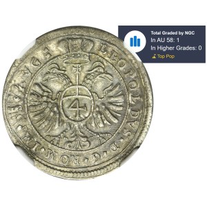 Germany, County of Montfort, Anthony III, 4 Kreuzer 1694 - NGC AU58