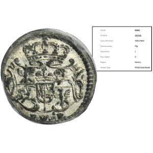 Augustus III of Poland, 1 Pfennig Dresden 1746 FWôF - PCGS MS63