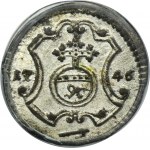 Augustus III of Poland, 1 Pfennig Dresden 1746 FWôF - PCGS MS63