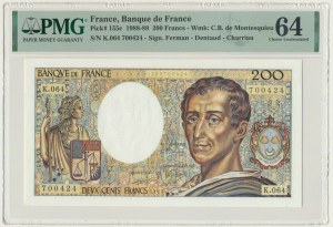 France, 200 francs 1989 - PMG 64