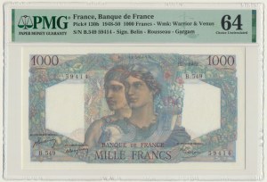 France, 1.000 Francs 1949 - PMG 64