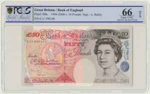 Great Britain, 50 Pounds 1994 - PCGS 66 OPQ